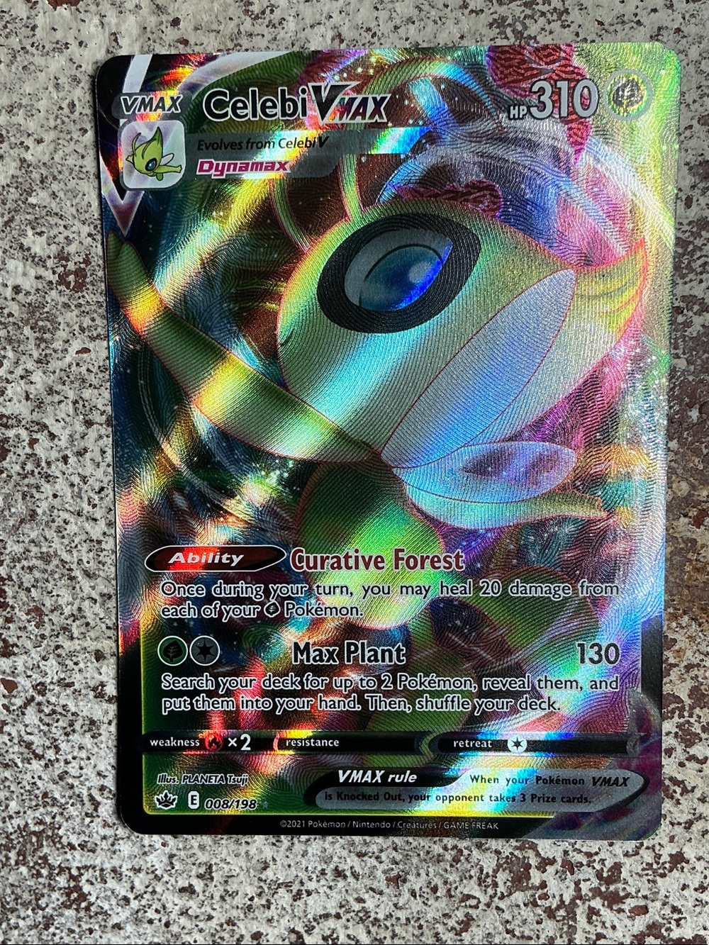 Celebi VMAX Pokémon Holo Card - Green Multicolor VMAX